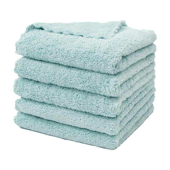 Microfiber Cleaning Cloth 1 Pack of Fiber Cleaning Cloth Available in 5 Colors Cleaning Rags, Cleaning Towels for Housekeeping, Kitchen, Lint-Free, Reusable Cleaning Towels(Green,9.8x9.8")