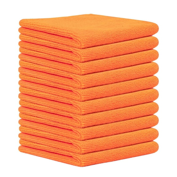 Microfiber Cleaning Cloth, 10 Pack Premium Microfiber Towels for Cars, Lint Free, Scratch-Free, Highly Absorbent, Reusable Cleaning Rags for Car, Household, Kitchen, Window, 9.84"X9.84"