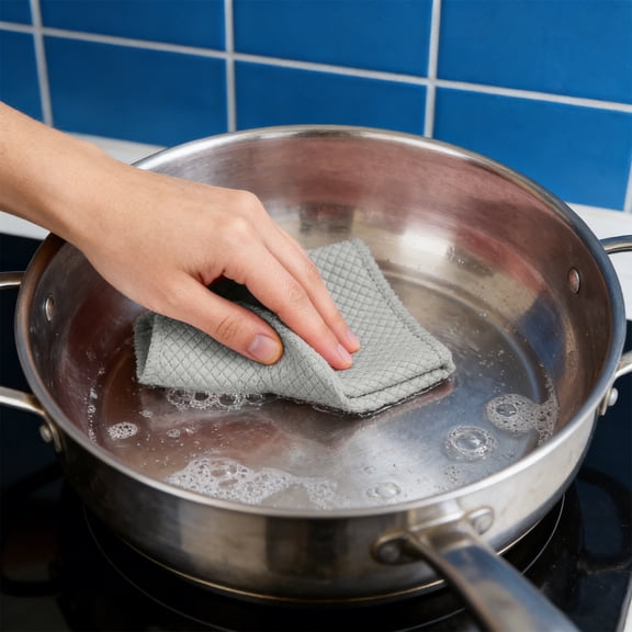 Microfiber Cleaning Cloth - 11.8x11.8in Thicken Polishing Cloths, Lint Free for Cleaning Windows, Glasses, Mirrors, Windshields, Stainless Steel - Gray