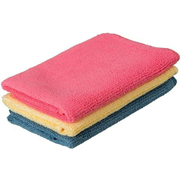 Microfiber Cleaning Cloth 12"X12" For Kitchen, Car, Household- 3-Pack