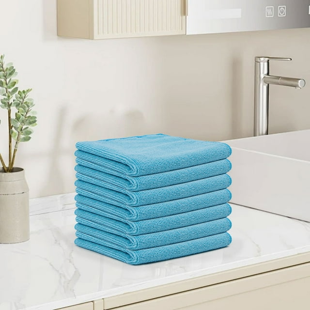 Microfiber Cleaning Cloth - 12"x12" - High Performance - 1200 Washes, Super Absorbent Towels Weave Grime & Liquid for Streak-Free Mirror Shining - Car Washing Cloth