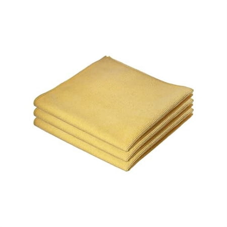 Microfiber Cleaning Cloth 16"x16" Washable Rags for Car, Kitchen, Bath Streak and Lint Free Towels-Yellow 3 Pack
