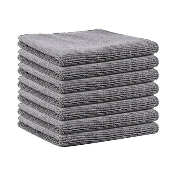Microfiber Cleaning Cloth 5 Of Cleaning Cloth Each Package Of Ultra Hygroscopic Cleaning Towel 5 Color Combination Soft And Absorbent(Grey,11.81x11.81")