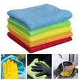 thumbnail image 1 of Microfiber Cleaning Cloth,5 Pack Cleaning Rags, Cleaning Towels with 5 Color Assorted, 11.8"X11.8"(Green/Blue/Yellow/Orange/Red), 1 of 9