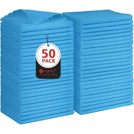 Microfiber Cleaning Cloth 50 Pack, Highly Absorbent Cleaning Supplies, Lint Free Cloths for Multiple-use, Powerful Clean Rags for House, Kitchen, Car Care (Multi-Color) 11.5 x11.5 inch