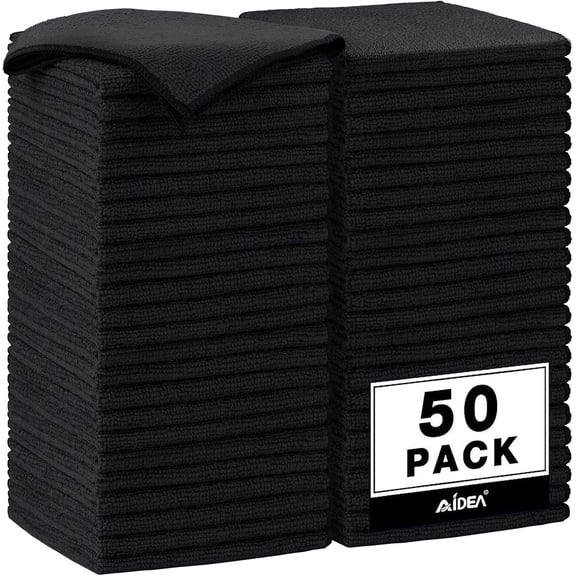 Microfiber Cleaning Cloth 50 Pcs, Micro Fiber Cloth for Cleaning Cars, Premium All Purpose Car Towels, Dusting Cloth Cleaning Rags SUVs, House, Kitchen, Window, Workshops, 12"×12"