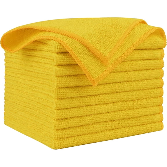 Microfiber Cleaning Cloth 50 Pcs, Micro Fiber Cloth for Cleaning Cars, Premium All Purpose Car Towels, Dusting Cloth Cleaning Rags SUVs, House, Kitchen, Window, Workshops, 12"×12"