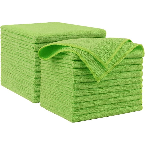 Microfiber Cleaning Cloth 50 Pcs, Micro Fiber Cloth for Cleaning Cars, Premium All Purpose Car Towels, Dusting Cloth Cleaning Rags SUVs, House, Kitchen, Window, Workshops, 12"×12"