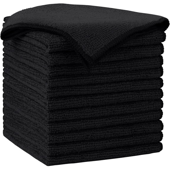 Microfiber Cleaning Cloth-50 Pcs, Soft Microfiber Towels for Cars, Absorbent Cleaning Rags, Lint-Free Streak-Free Wash Cloths for House, Kitchen, Window(12in.x12in)