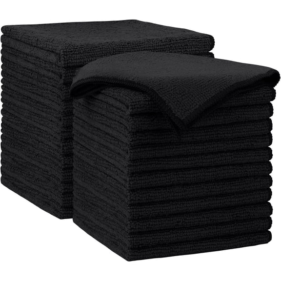 Microfiber Cleaning Cloth-50 Pcs, Soft Microfiber Towels for Cars, Absorbent Cleaning Rags, Lint-Free Streak-Free Wash Cloths for House, Kitchen, Window(12in.x12in)