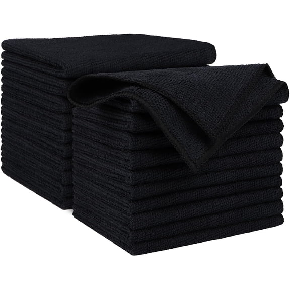 Microfiber Cleaning Cloth, 50PK, Microfiber Towels for Cars, Premium Wash Cloths, Dusting Cloth Cleaning Rags, Absorbent Towels for SUVs, House, Kitchen, Window, Cleaning Supplies12×12"