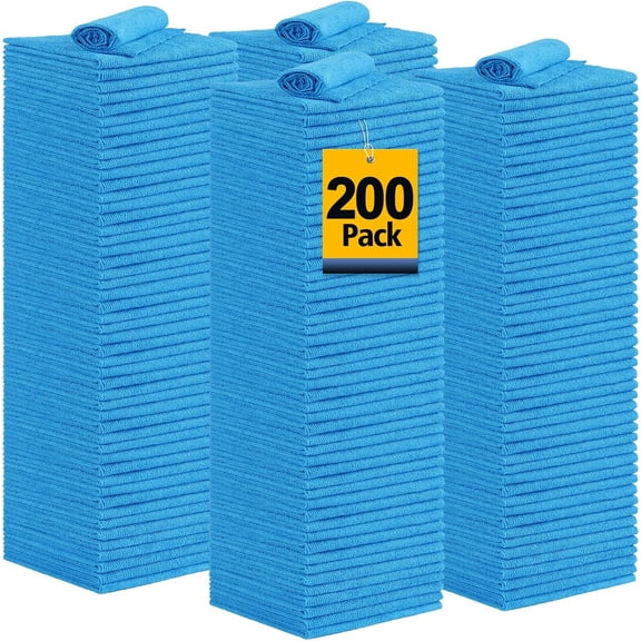 Microfiber Cleaning Cloth, 50PK Reusable Shop Rags Bulk Microfiber Cleaning Cloth Lint Free Cleaning Towels for Car Kitchen Automotive Bar Mechanic Restaurant Garage, 11.5"x11.5", Multicolor