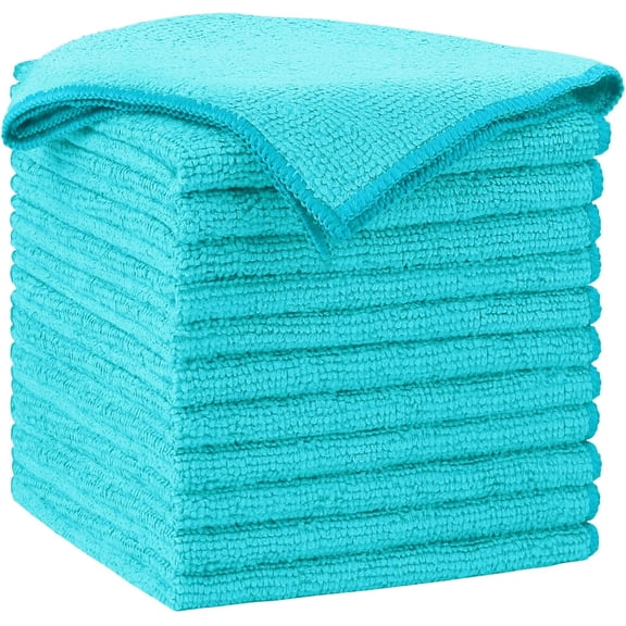 Microfiber Cleaning Cloth-50PK, Soft Microfiber Towels for Cars, Absorbent Cleaning Rags, Lint-Free Streak-Free Wash Cloths for House, Kitchen, Window(12in.x12in)