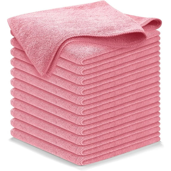 Microfiber Cleaning Cloth Grey - 12 Pcs (12.5"x12.5") - High Performance - 1200 Washes, Ultra Absorbent Microfiber Towel Weave Grime & Liquid for Streak-Free Mirror Shine - Car Washing Cloth