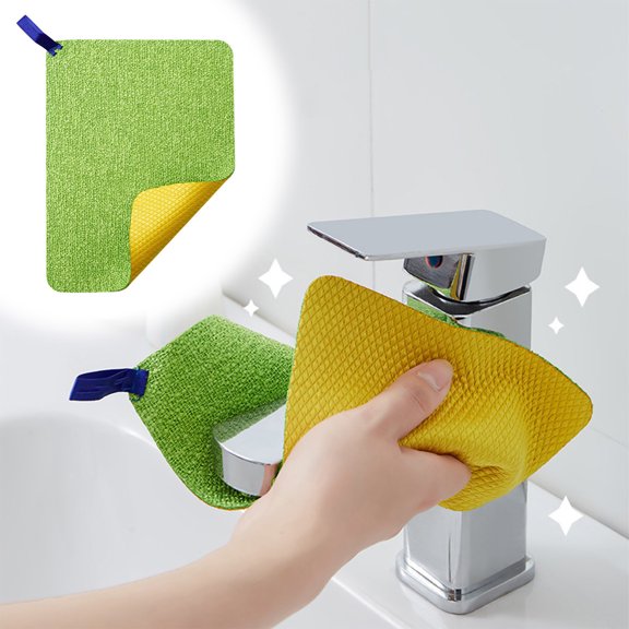 Microfiber Cleaning Cloth,Kitchen Towels,Kitchen Table Cleaning Cloth Fiber Bathroom Decontamination Cloth Multi-purpose Cleaning Absorbent Cloth For Kitchen, Car, Bathroom Cleaning