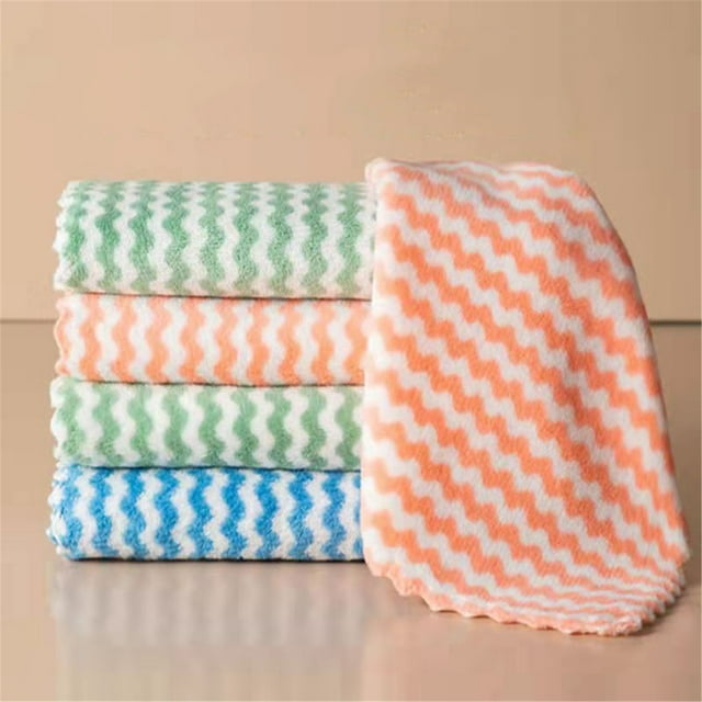 Microfiber Cleaning Cloth Kitchen Towels for Dish Drying Washing ...