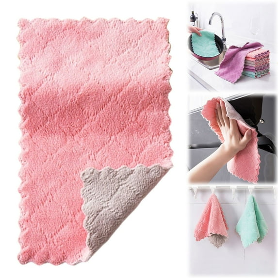 Microfiber Cleaning Cloth Lint Free Streak Free Reusable Kitchen Cleaning Towel for Glass Dishes Countertops Home Use