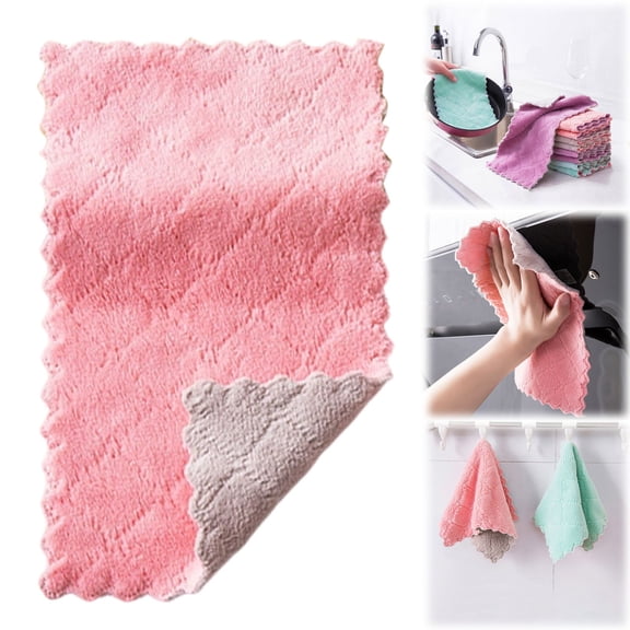 Microfiber Cleaning Cloth Lint Free Streak Free Reusable Kitchen Cleaning Towel for Glass Dishes Countertops Home Use