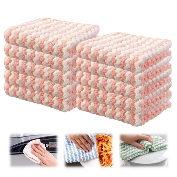 Microfiber Cleaning Cloth Microfiber Cleaning Cloth 5 Packs Set 2024 New Super Absorbent Kitchen Dish Cloths for Wash Dishes Upgrade Kitchen Towels for Dish Drying Washing Reusable Washable Towels