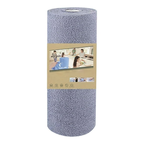 Microfiber Cleaning Cloth Roll 20 Count, Tear-Away Reusable Paper Towels, Super Absorbent Multi-Purpose Rags for Kitchen, Car, Windows, and Household Cleaning