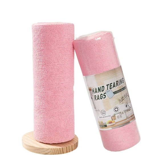 Microfiber Cleaning Cloth Roll, 30/20pcs, Tear Away Reusable Paper Towels, Commercial Shop Rags, Microfiber Towels for Cars, Lint Free Rags for House, Kitchen, Automotive, 9.84"×9.84"