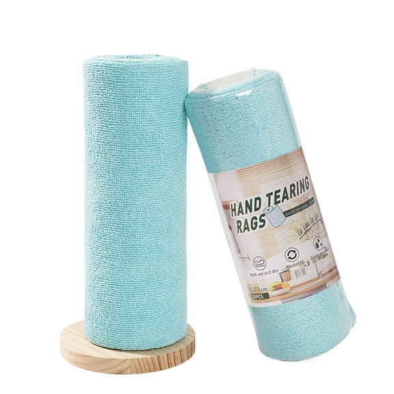 Microfiber Cleaning Cloth Roll, 30/20pcs, Tear Away Reusable Paper Towels, Commercial Shop Rags, Microfiber Towels for Cars, Lint Free Rags for House, Kitchen, Automotive, 9.84"×9.84"