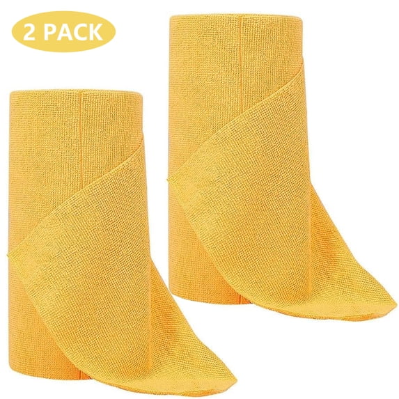 Microfiber Cleaning Cloth Roll -75 Pack, Tear Away Microfiber Towels, 12" x 12", Reusable, Washable, Scratch Free, Ultra Absorbent Dishcloth for All-Around Cleaning Supplies (Orange)