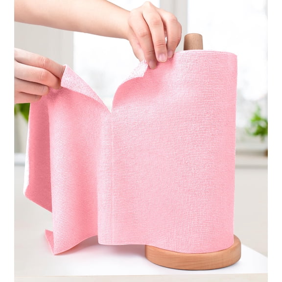 Microfiber Cleaning Cloth Roll - Tear-Away Reusable Microfiber Paper Towels, Lint-Free, Washable, 20 Sheets for Kitchen, Car, Dishes, and Sensitive Surfaces