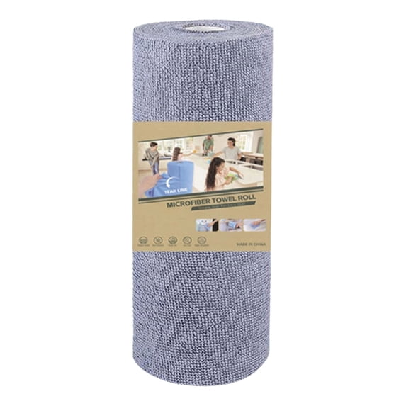 Microfiber Cleaning Cloth Roll,Tear Away Reusable Towels,Ultra Absorbent & Lint Free Microfiber Cloth,Microfiber Cleaning Towels,Microfiber Towel Roll For Cleaning Cars,Kitchen,Window,Dark Gray,7.8"