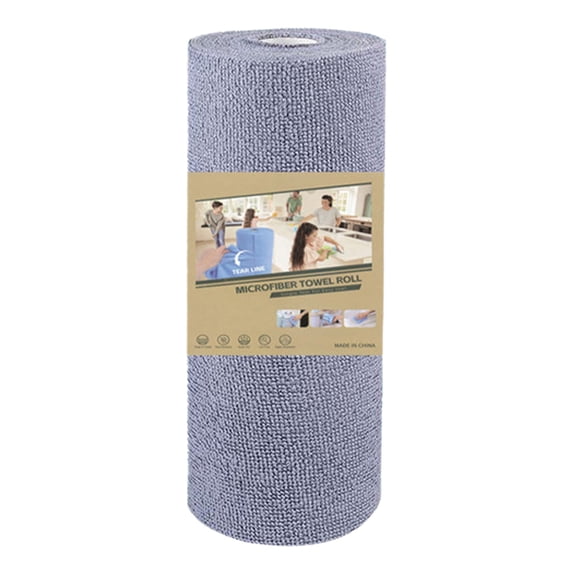 Microfiber Cleaning Cloth Roll,Tear Away Reusable Towels,Ultra Absorbent & Lint Free Microfiber Cloth,Microfiber Cleaning Towels,Microfiber Towel Roll For Cleaning Cars,Kitchen,Home,Dark Gray,9.8"