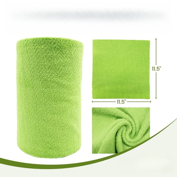 Microfiber Cleaning Cloth Roll –  Tear Away Towels, Reusable & Washable Rags for Car Detailing, Garage, Kitchen & Household Cleaning