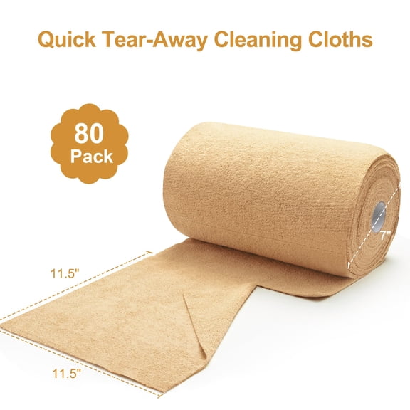 Microfiber Cleaning Cloth Roll –  Tear Away Towels, Reusable & Washable Rags for Car Detailing, Garage, Kitchen & Household Cleaning