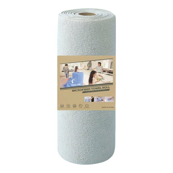 Microfiber Cleaning Cloth Roll Tear Towels Reusable Washable Rags 20 Count for Kitchen Car Dish Drying, 1 Roll of Dishcloth