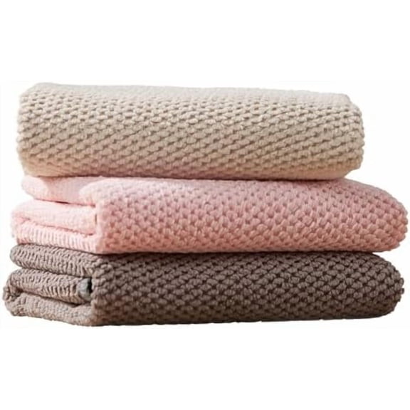 Microfiber Cleaning Cloth, Soft Absorbent Cloth, Multi-Purpose Cleaning Cloth, Highly Absorbent Cleaning Rags, Lint-Free, Streak-Free Cleaning Cloths for Kitchen Home Office-3Pcs