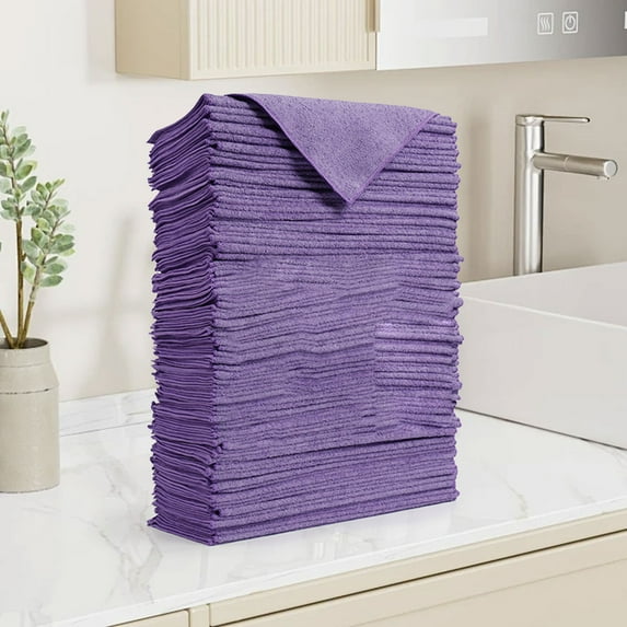 Microfiber Cleaning Cloth, Soft Microfiber Towels for Cars, Absorbent Cleaning Rags, Lint-Free Streak-Free Wash Cloths for House, Kitchen, Window(12in x 12in)