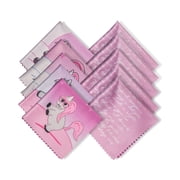 TreVee Unicorn Design Microfiber Lens Cloth with 10 Pack of Multicolor Microfiber Cleaning Cloths for Eyeglasses, 10 Piece