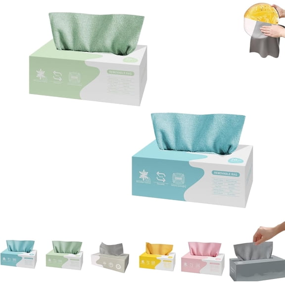 Microfiber Cleaning Cloth in Box, 20-Pack Super Absorbent Lint-Free Towels, Reusable for Kitchen Car Home
