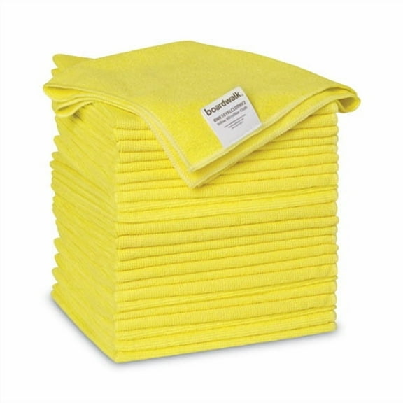 Microfiber Cleaning Cloths, 16 X 16, Yellow, 24/pack | Bundle of 10