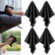 Fosmon Glasses Cleaning Cloths 4 Pack 16"x16" Microfiber Eyeglass Cleaning Cloth Extra Large for Camera Lens, LCD TV Screen, Computer Laptop Monitors, Tablet and Electronics