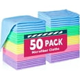 thumbnail image 1 of Microfiber Cleaning Cloths-50 Pack, Microfiber Towels Bulk, Towels for Cars & Home, Cleaning Rags 5 Colors Assorted (12x12 inches), 1 of 5