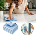 thumbnail image 1 of Microfiber Cleaning Cloths 6-Pack, Highly Absorbent Lint-Free Reusable Rags for Home Kitchen Glass Stainless Steel Windows Car Cleaning Wipes Set, Blue, 9.8x9.8in, 1 of 6