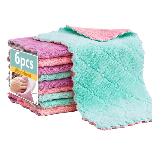 Microfiber Cleaning Cloths, Absorbent Lint Free Streak Free Reusable Cleaning Towels, Multipurpose Soft Washable Rags for Kitchen Bathroom Window Glass Home Household Clean