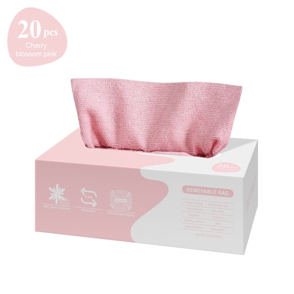 Microfiber Cleaning Cloths in a Box, 20 Ct Reusable Wipes for Cars, 7.9x7.9 inch Edgeless Towels for Detailing, Highly Absorbent Shop Rags for Kitchen, Home, Garage, Streak-Free Dusting Cloths