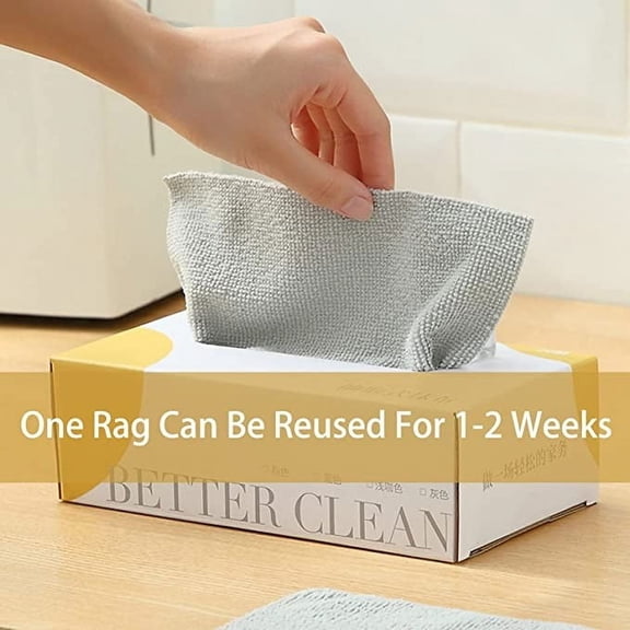 Microfiber Cleaning Cloths in a Box Reusable & Lint-Free Dish Towels for Kitchen, Dishes & Cars - Super Absorbent Quick-Dry Cleaning Rags for Oil & Nonstick Pans