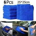 thumbnail image 1 of Microfiber Cleaning Cloths for Car Detailing - Super Absorbent Reusable Wash Towels | 6 Pack | 9.84 x 9.84 Inch | Soft Multi-Purpose Blue Wipes for Home, Auto, Polishing and Drying, 1 of 5