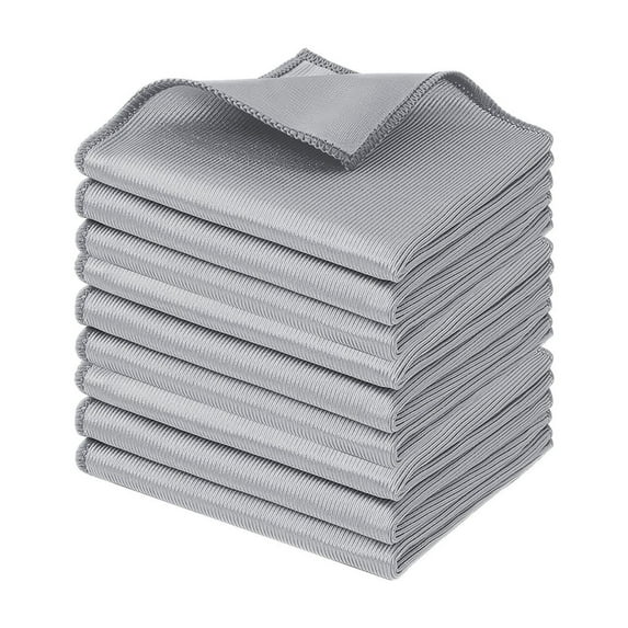 Microfiber Cleaning Cloths for Glass, Mirror & Screen - 9 Pack Multi-Use Water Stain Remover Towels - Absorbent, Durable Household Cleaning Cloths for Kitchen, Bathroom, Windows