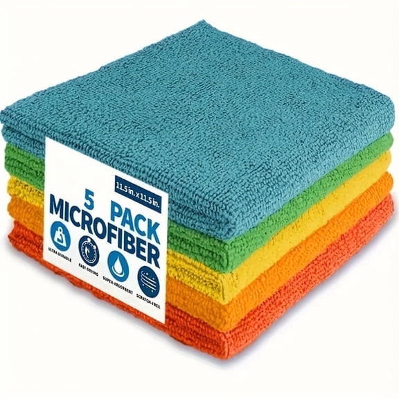 Microfiber Cleaning Cloths, Multicolor, Multipack