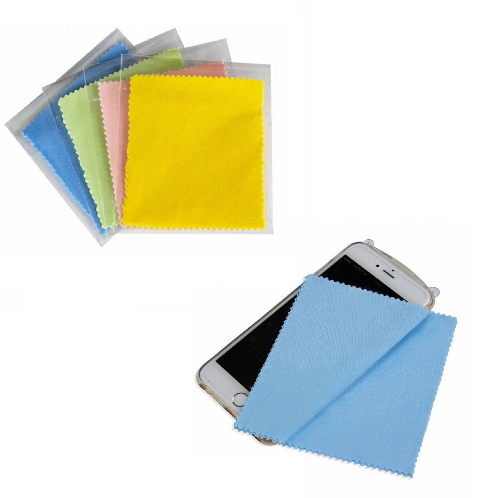 Microfiber Cleaning Cloths Multicolor Extra Large Lens Cleaning Cloth for Eyeglasses & Glass, Camera Lens, Cell Phones, Laptops, LCD TV Screens
