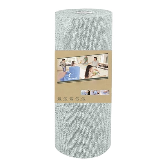 Microfiber Cleaning Cloths Roll 20 Pack Dry/Wet Use Cartoon Dish Towels Reusable Paper Towels Tear Cloth Absorbent & Fast Drying For Wash Cloths Kitchen Cleaning