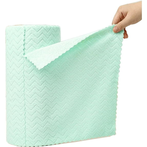 Microfiber Cleaning Cloths Roll, 30 Pack Tear Away Microfiber Towels, Lint Free Reusable Cleaning Cloths, Washable, Scratch Free, Ultra Absorbent Dish Rags